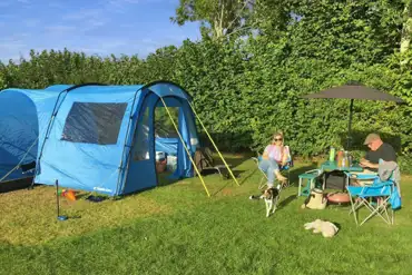 Dog friendly electric grass pitches at Hurley Riverside Park