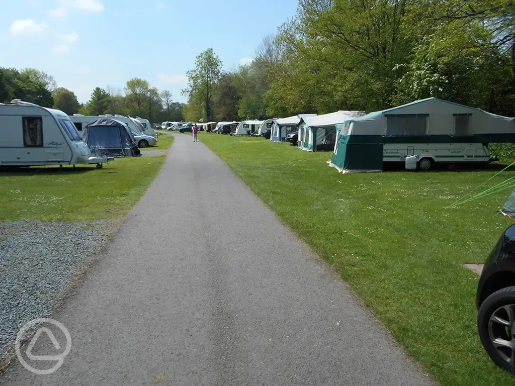 Grass touring pitches with good access