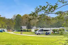 Overview of the super gravel and grass touring pitches at The Green Caravan Park