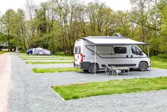Campervan on a super gravel touring pitch (8m x 9m)