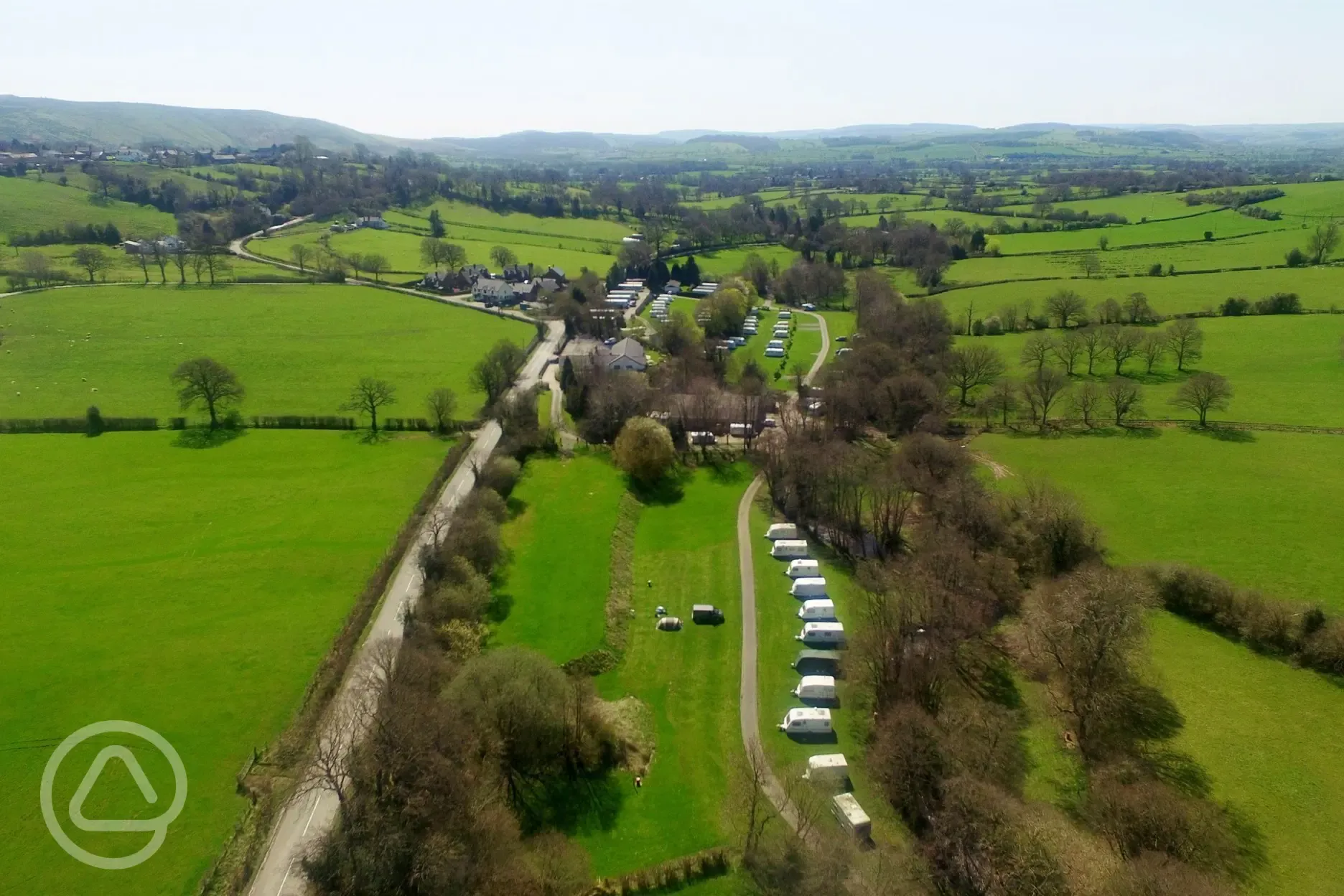 Drone photo of surrounding area