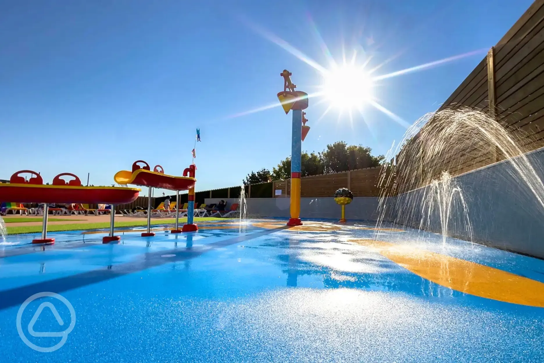 Splash park with tipping buckets, jets and more