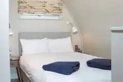 Superior pod double bed with bedding provided Superior pod double bed with bedding provided