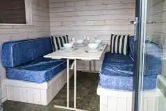 Standard beach hut interior 