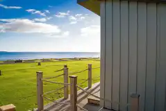 View from the standard beach huts of the coast View from the standard beach huts of the coast