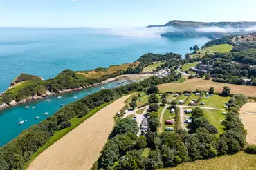 Aerial of Little Meadow with views of Watermouth Harbour