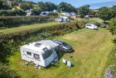 Electric grass pitches with room for awnings