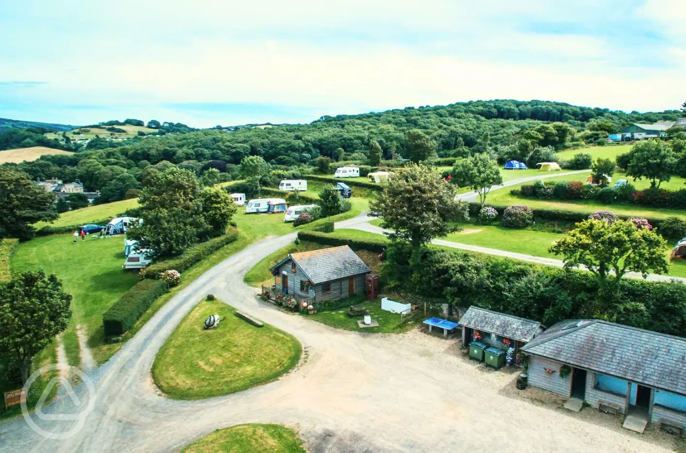Aerial of the campsite