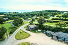 Aerial of the campsite Aerial of the campsite