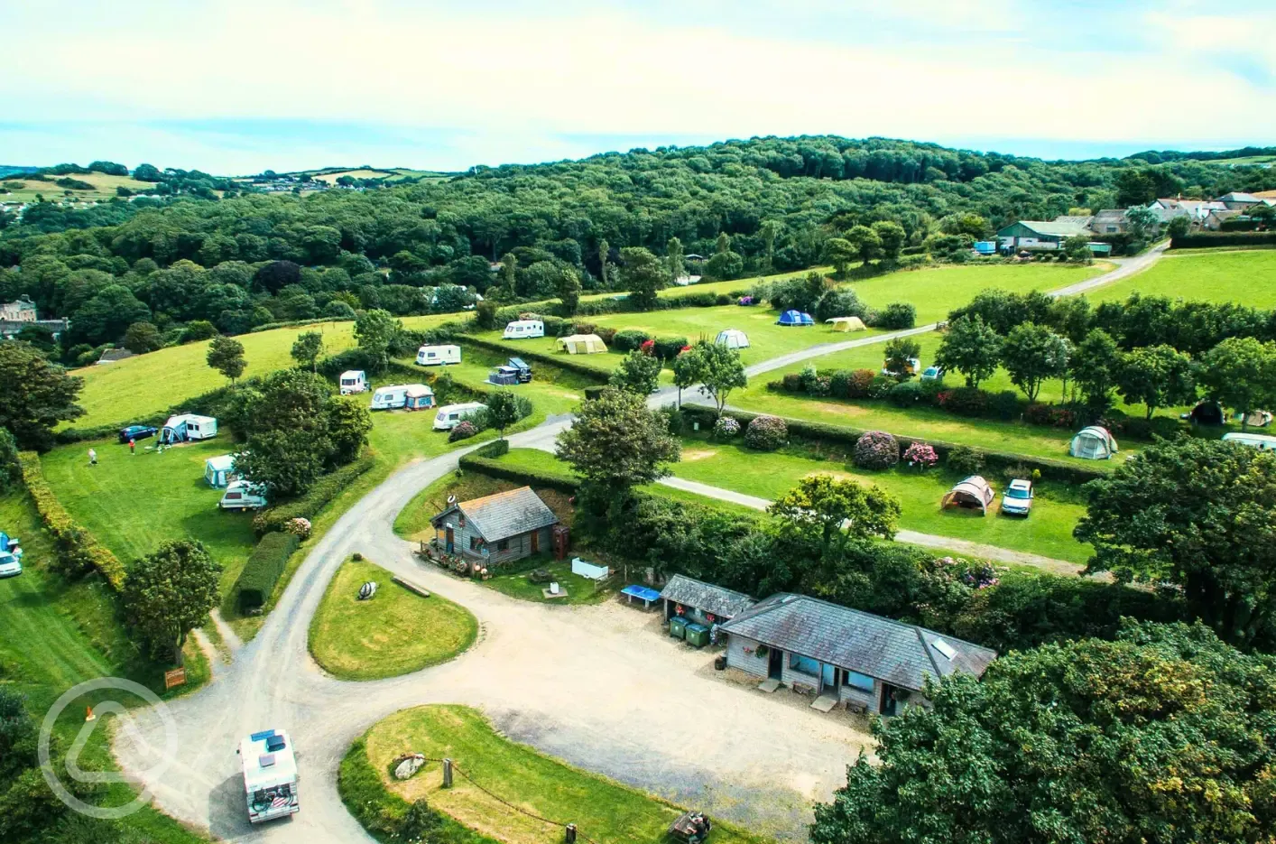 Aerial of the campsite