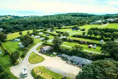 Aerial of the campsite Aerial of the campsite