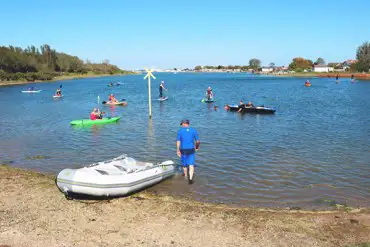 Private slipway at Fishery Creek Touring Park for kayaking and paddle boarding 