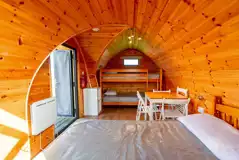 Camping pod interior Camping pod interior