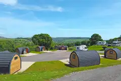 Camping pods at Wood Farm Holiday Park with countryside views Camping pods at Wood Farm Holiday Park with countryside views