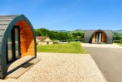 Camping pods with countryside views Camping pods with countryside views