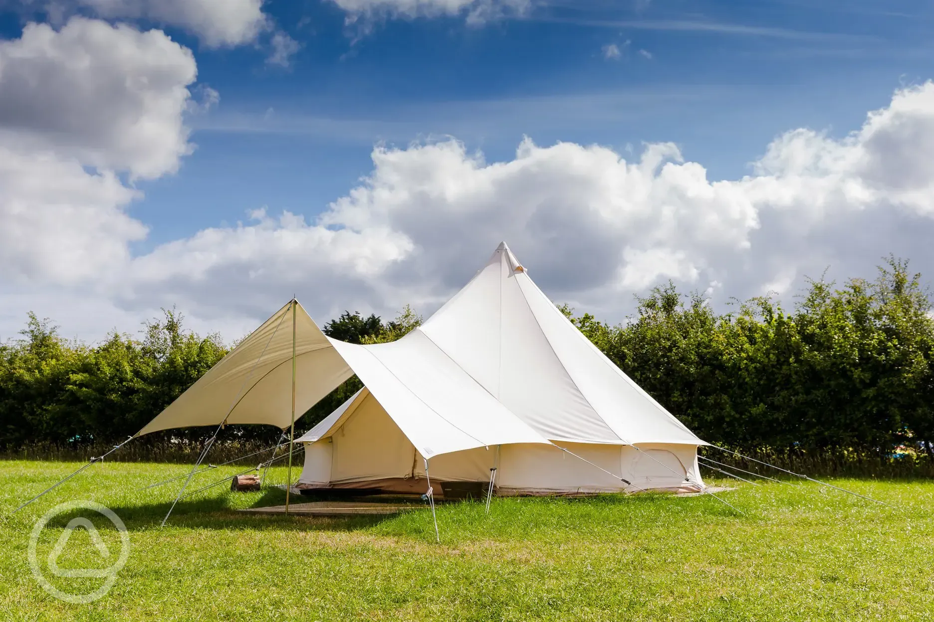 Exterior view of bell tent