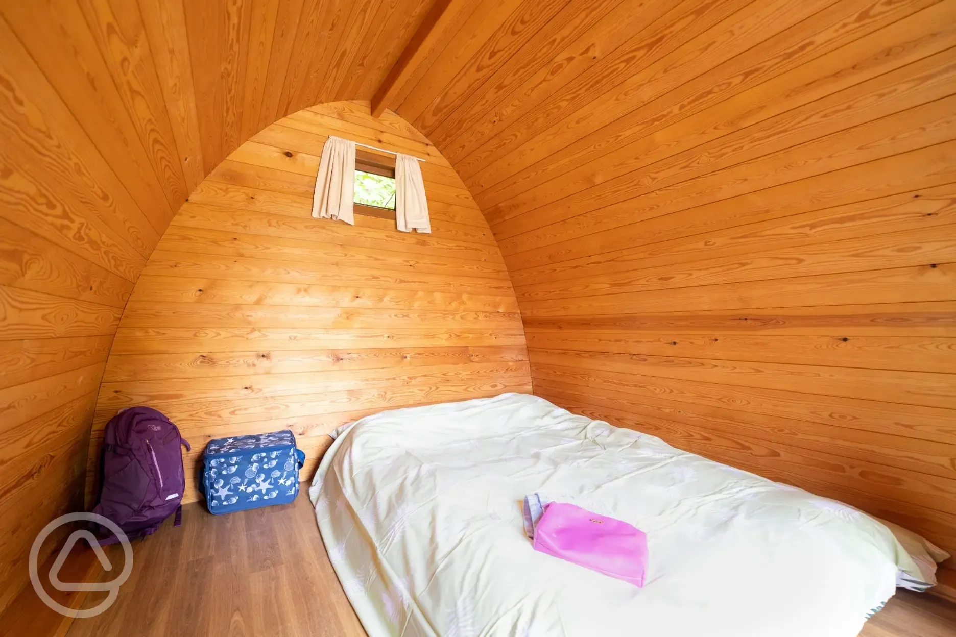 Park Cliffe camping pods interior (unfurnished so bring own beds/camping gar)