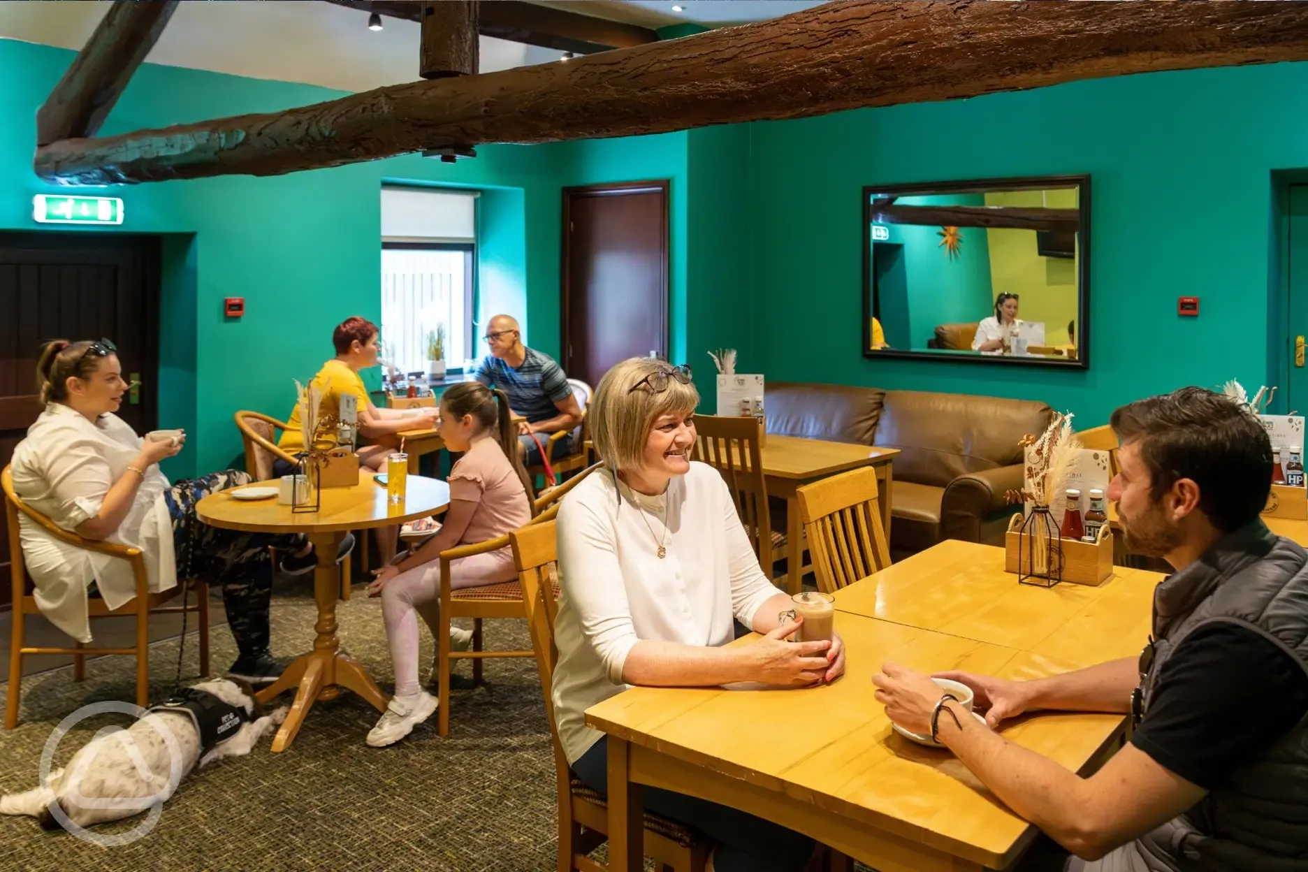 Onsite bar and breakfast restaurant