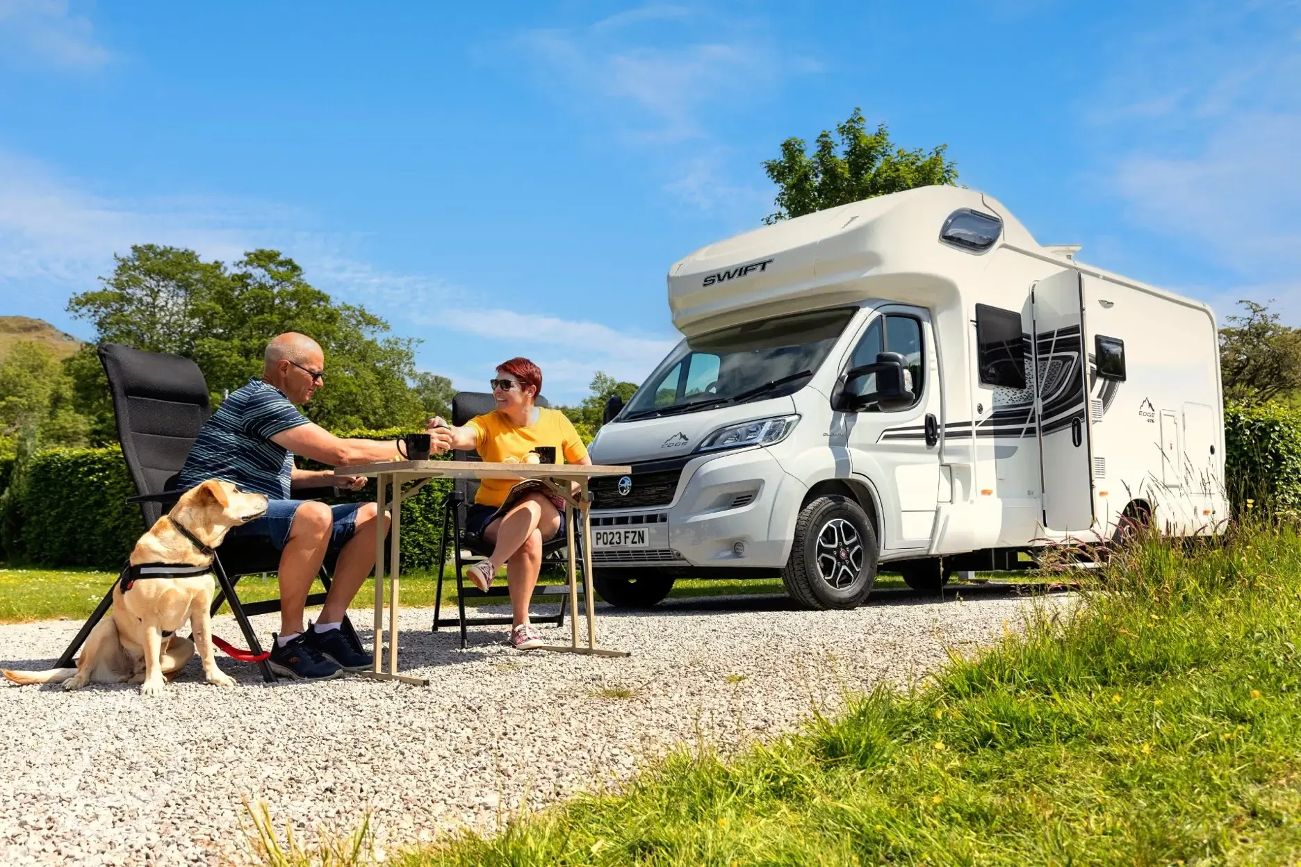 Fully serviced hardstanding touring pitches in the Moorhow area