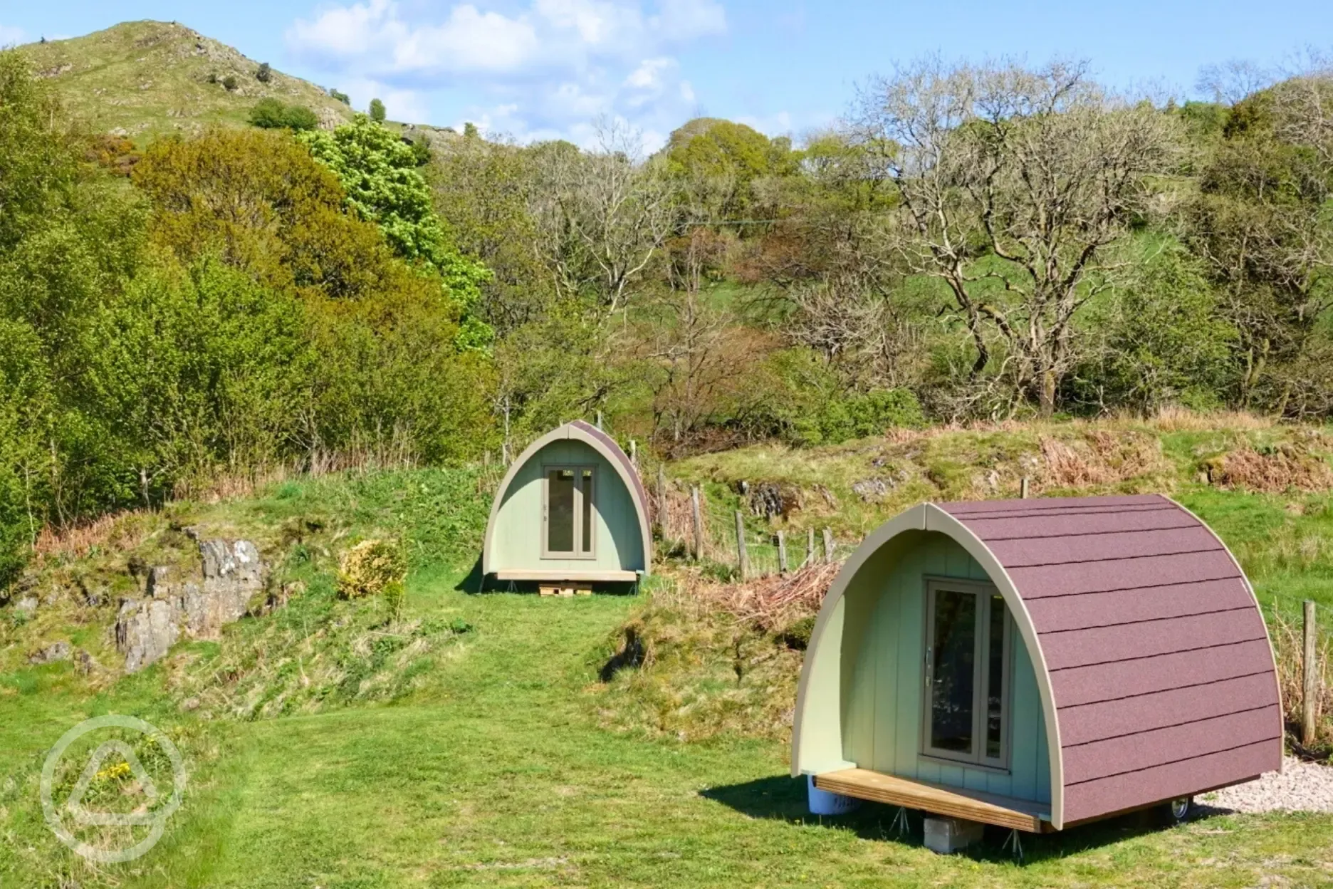 Couples camping pods