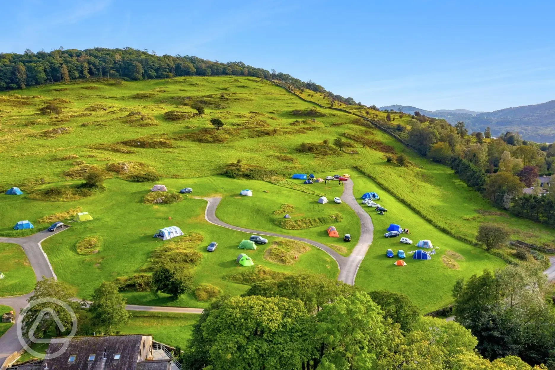 Aerial of the campsite