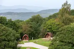 Family Comfort camping pods with fell views