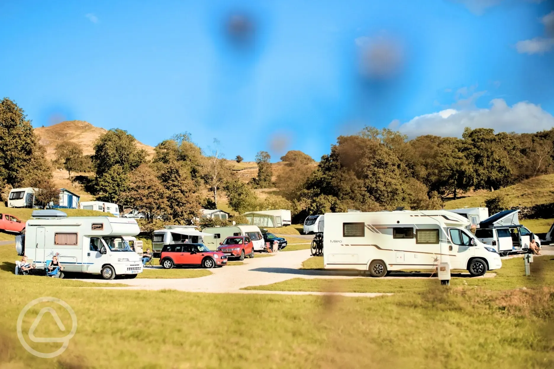Fully serviced hardstanding touring pitches