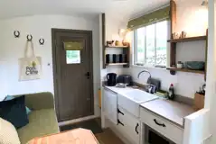 Shepherd's hut interior