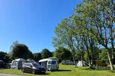Grass pitches at Little Winnick Touring Park