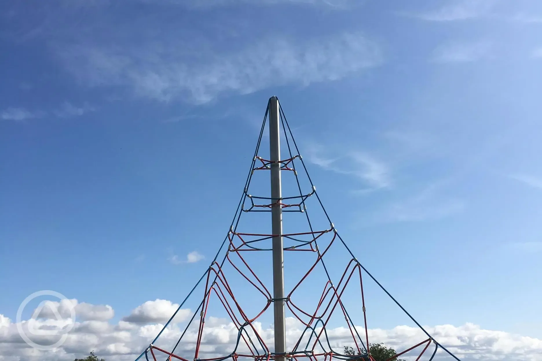 Upper playground climbing frame