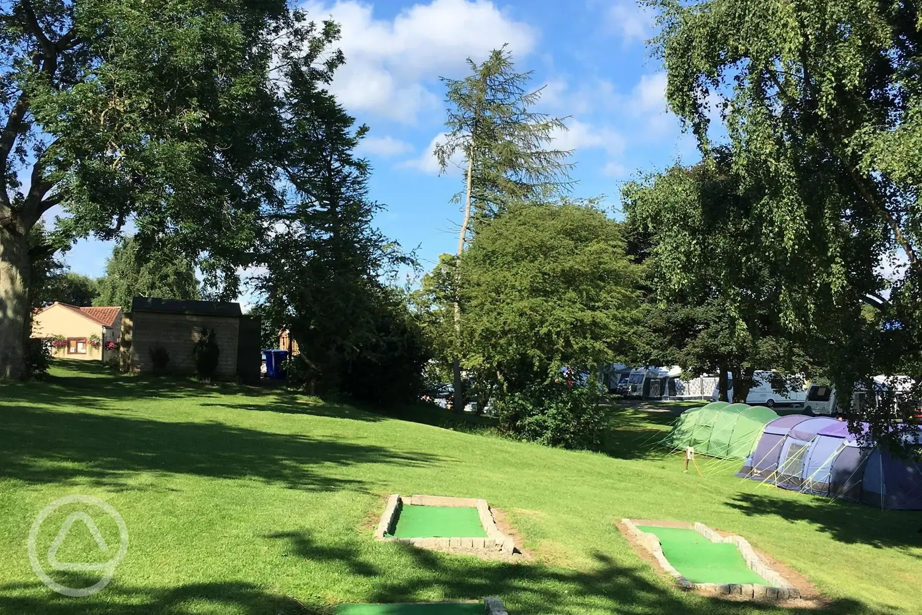 View of crazy golf