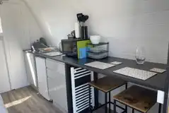 Ensuite glamping pod kitchen