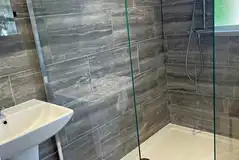 Private washroom with the deluxe grass and gravel pitches