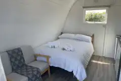 Glamping pod bedroom