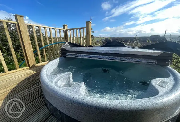 Ensuite glamping pods with private hot tubs