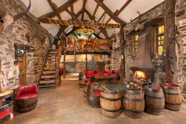 The Quiet Bar with a fireplace (open daily from 4pm)