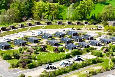 Aerial of The Quiet Site in the Lake District