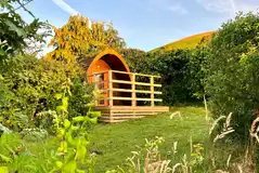 Camping pods with a small deck area Camping pods with a small deck area