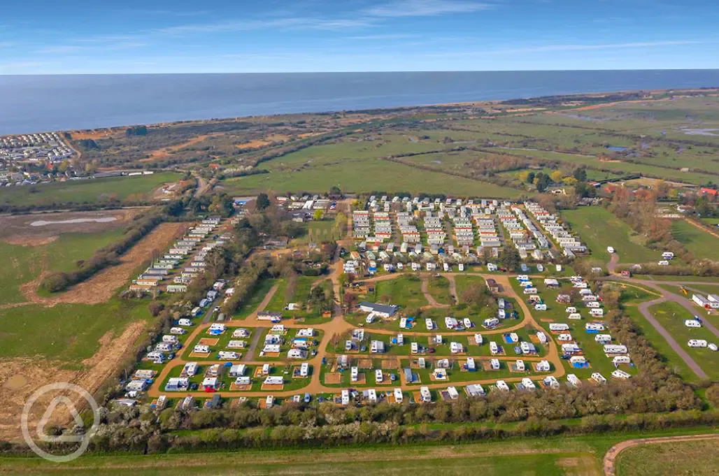 Site aerial of Diglea Holiday Park