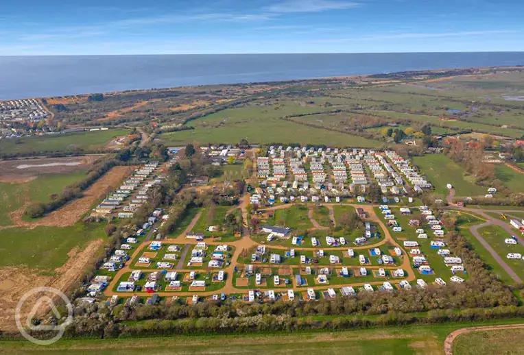 Site aerial of Diglea Holiday Park
