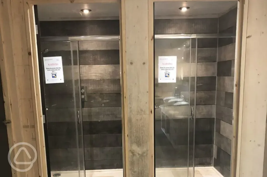 Showers for the camping area