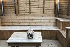 Enchanted cottage outdoor seating area