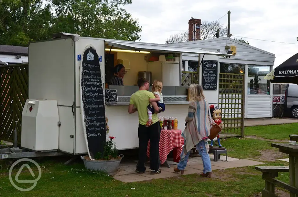 Visiting food trucks