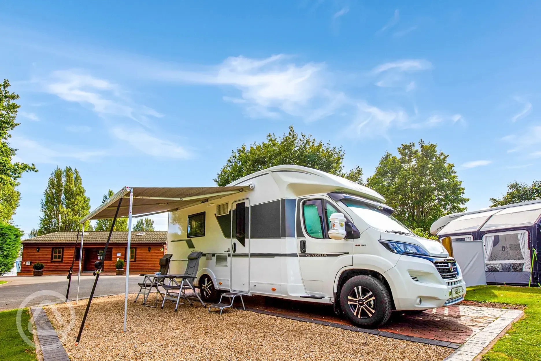 Hardstanding pitches with awning for up to five people Hardstanding pitches with awning for up to five people