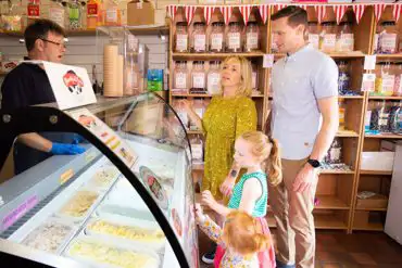 Onsite sweet shop with ice cream 