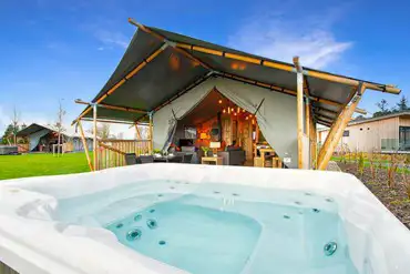 Safari Tent Plus with hot tub