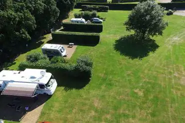 Aerial of the hardstanding pitches