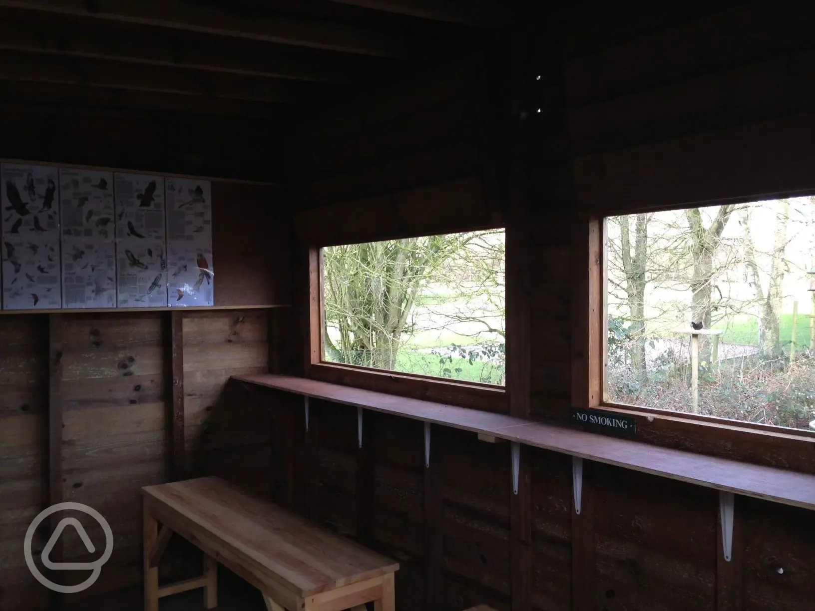 Bird watching area onsite