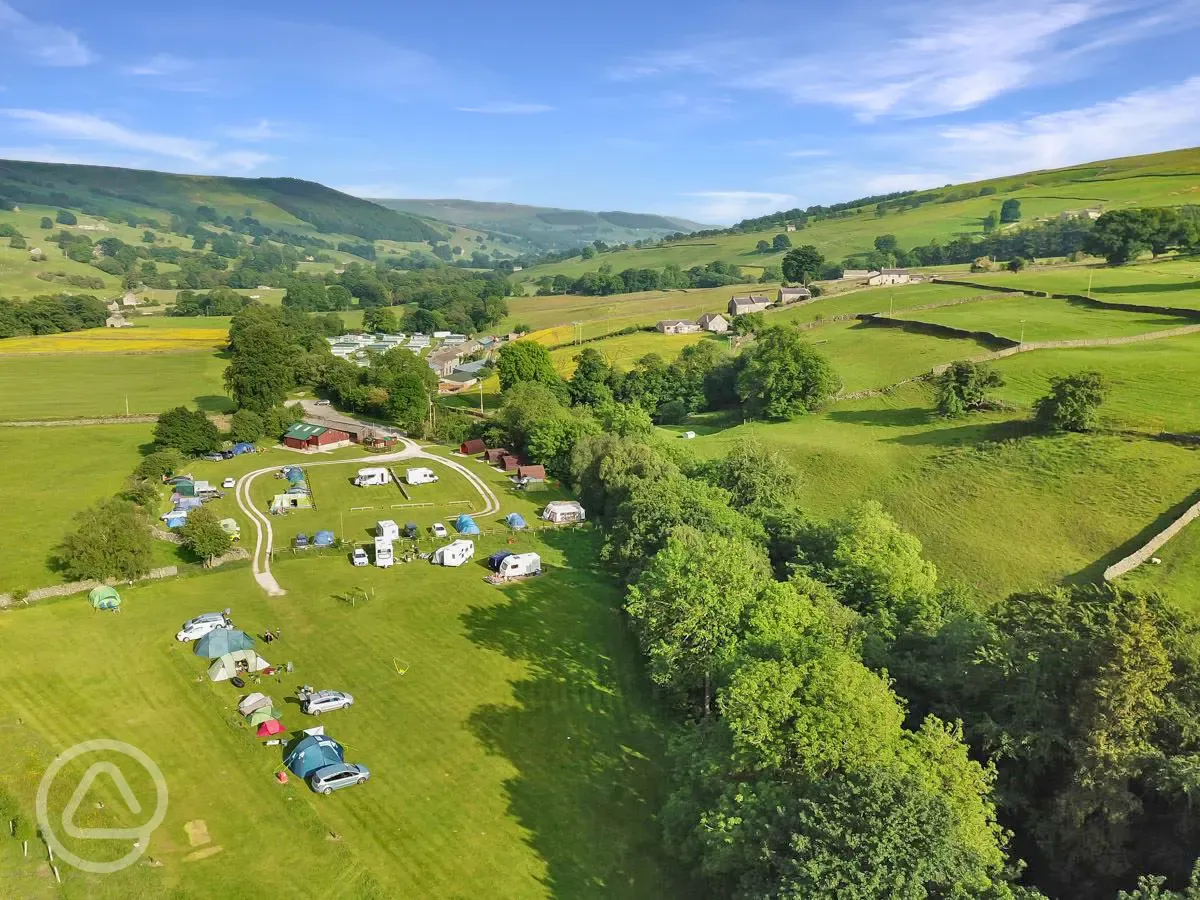 Aerial of the campsite