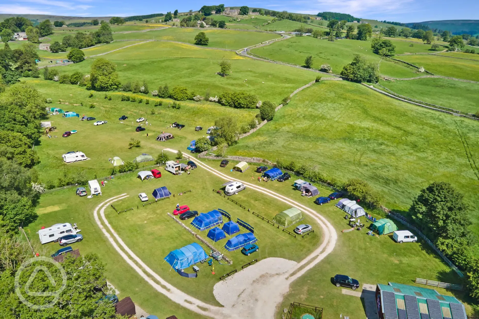 Aerial of the campsite